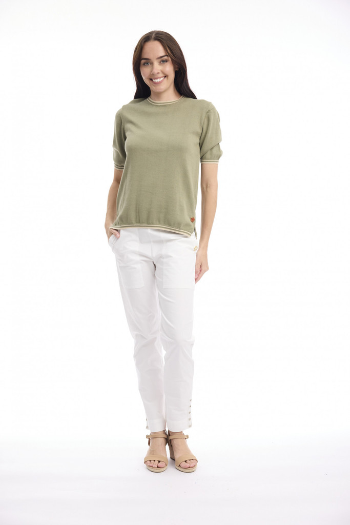 Women's Top | Knit Short Sleeve Top | ORIENTIQUE