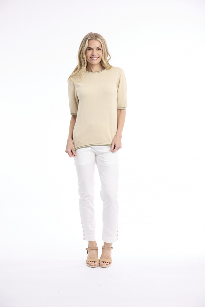 Women's Top | Knit Short Sleeve Top | ORIENTIQUE