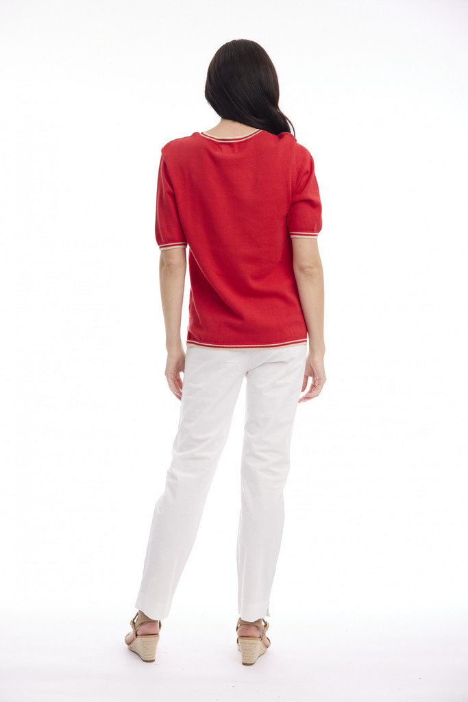Women's Top | Knit Short Sleeve Top | ORIENTIQUE