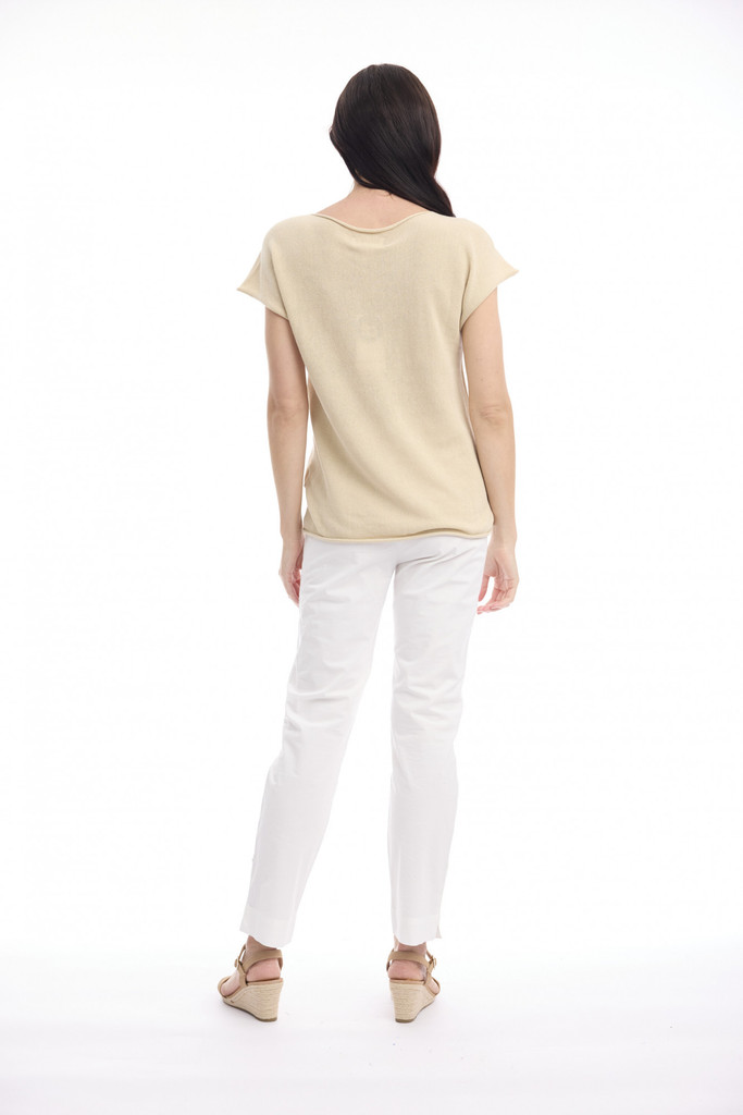 Women's Top | Knit Boatneck Top | ORIENTIQUE