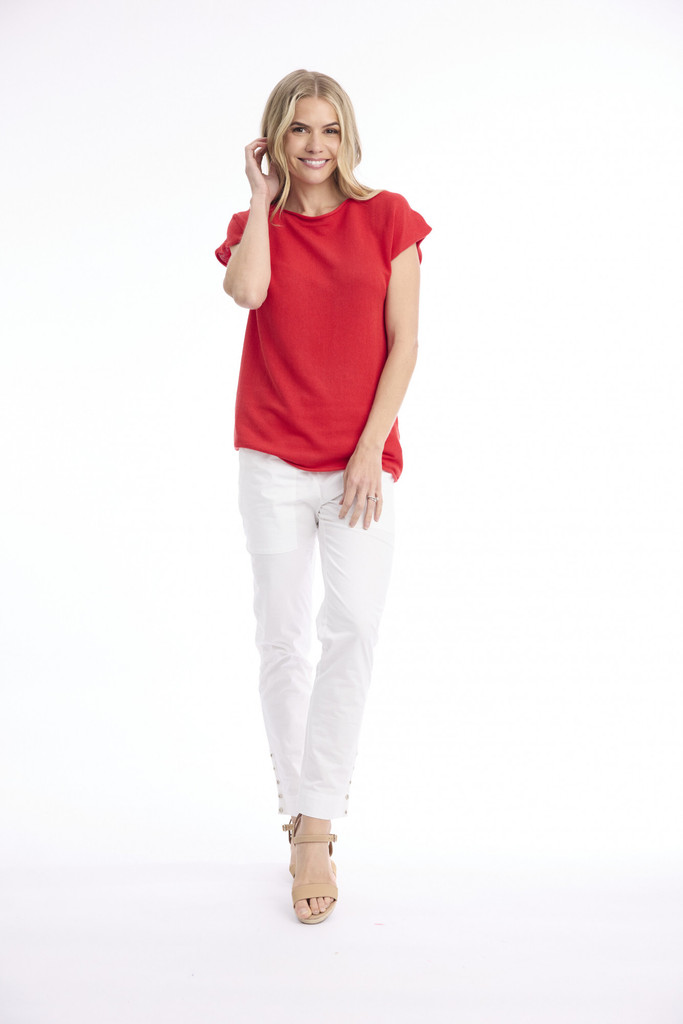 Women's Top | Knit Boatneck Top | ORIENTIQUE