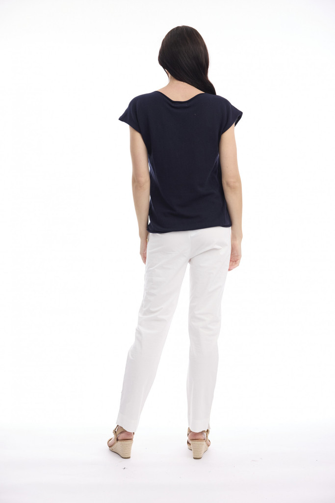 Women's Top | Knit Boatneck Top | ORIENTIQUE
