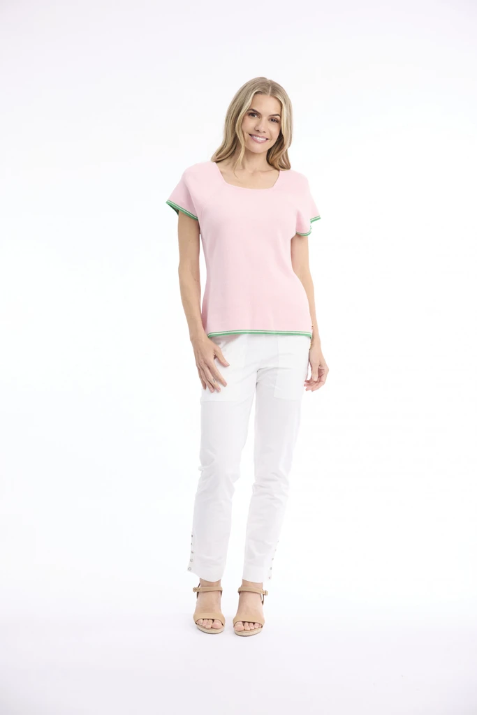 Women's Top | Knit Squareneck Top | ORIENTIQUE