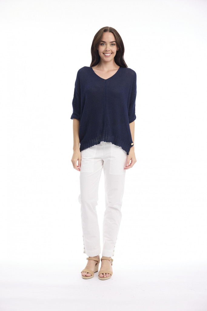 Women's Top | Knit Squareneck Top | ORIENTIQUE
