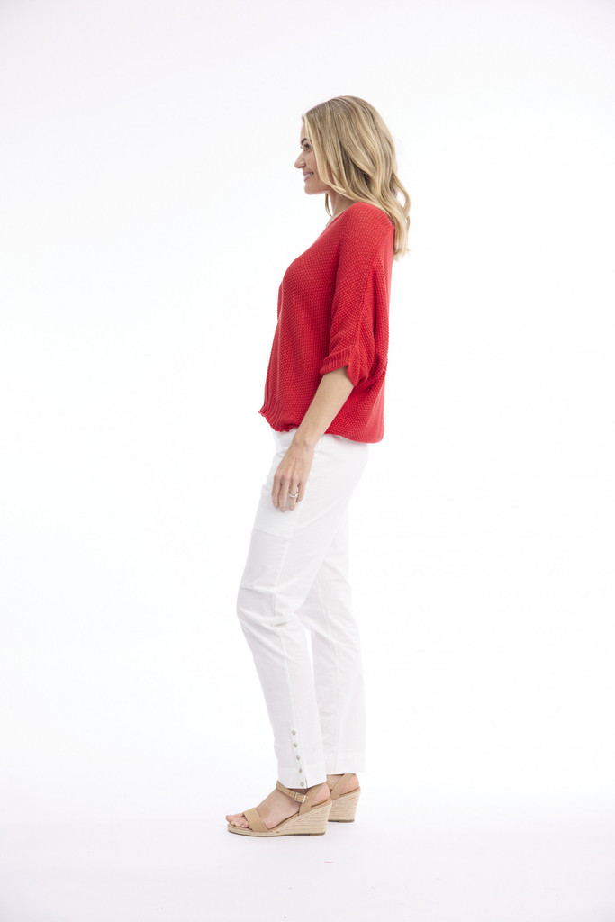 Women's Top | Knit Squareneck Top | ORIENTIQUE