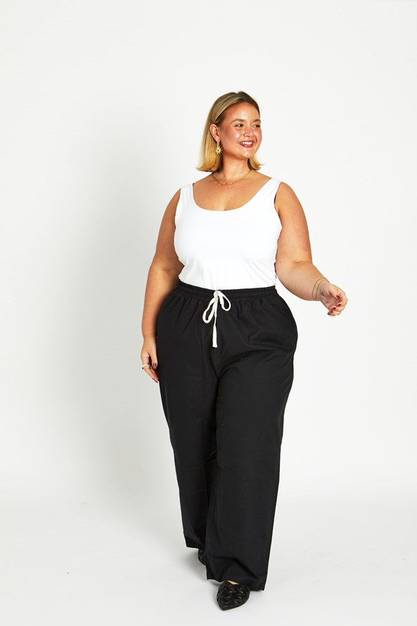 Black | Beau Drawstring Pant | Sundays Only