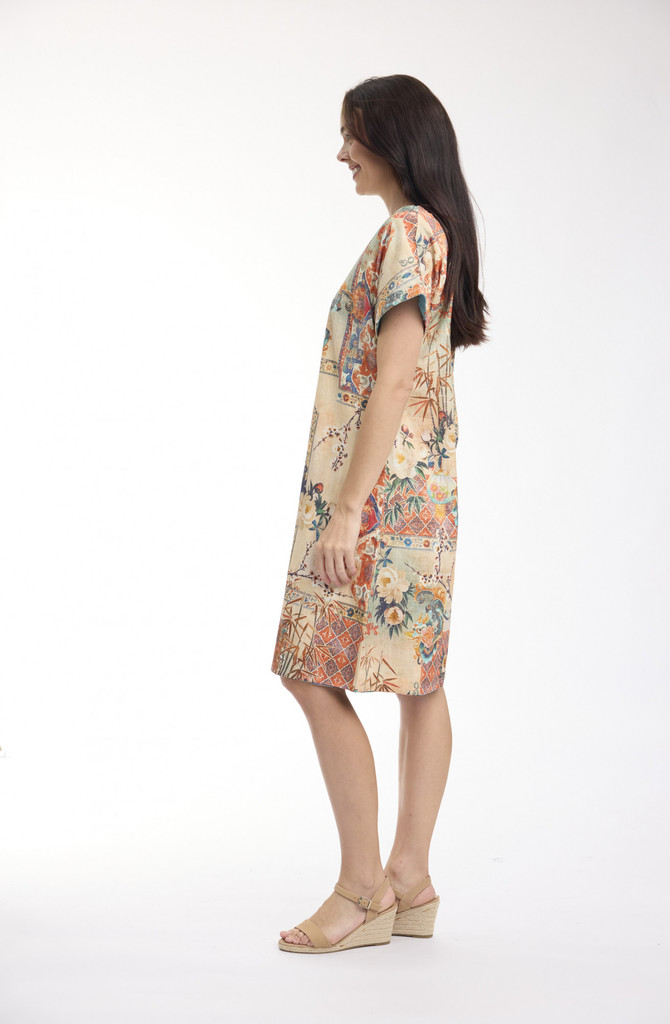 Women's Dresses | Gordes Reversible Short Sleeve Dress | ORIENTIQUE