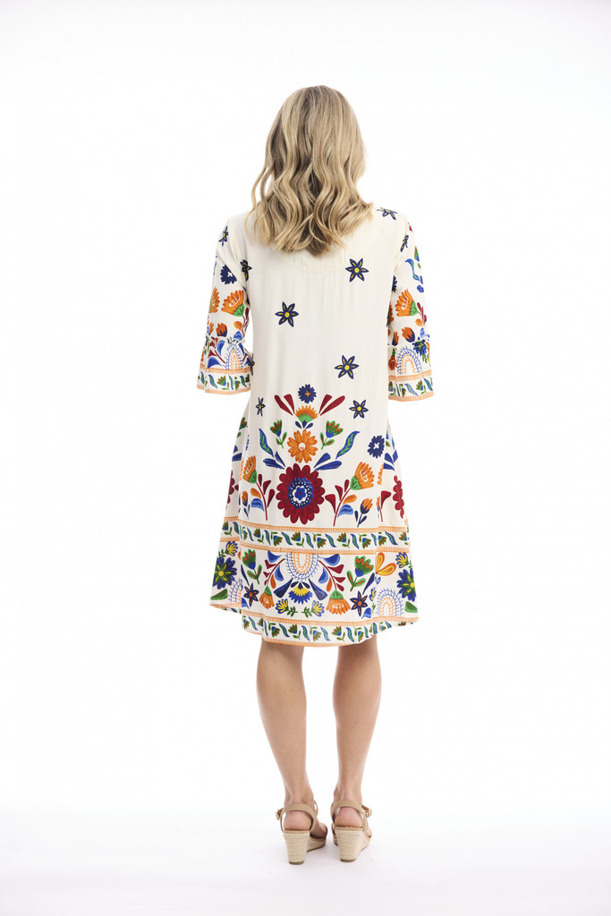 Women's Dresses | Pellion Contemporary Frill Sleeve Dress | ORIENTIQUE