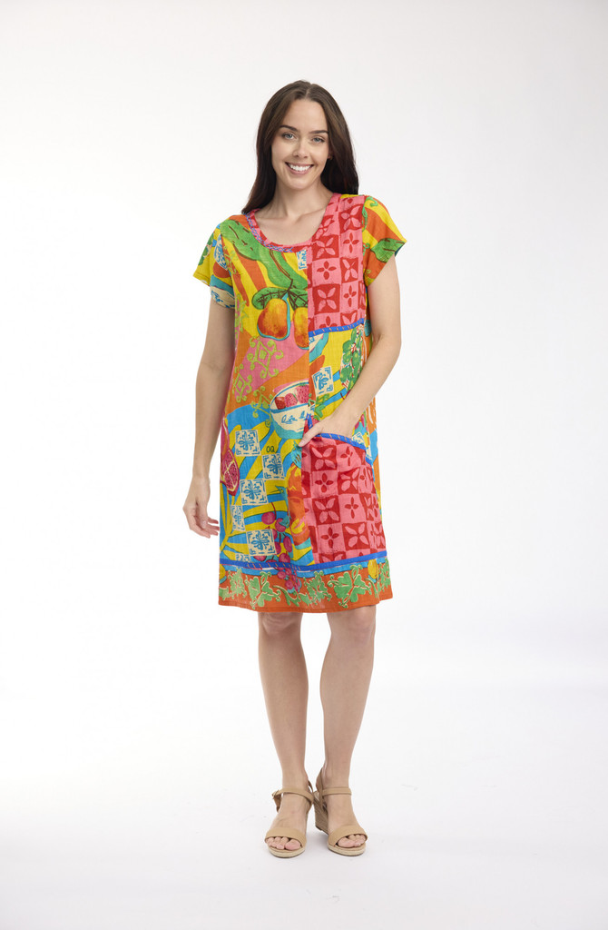 Women's Dresses | Mougins Patch Dress | ORIENTIQUE