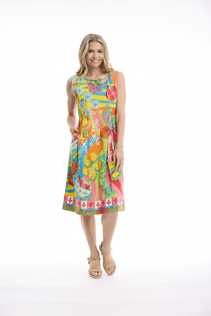 Women's Dresses |  Mougins Sleeveless Pleated Dress | ORIENTIQUE