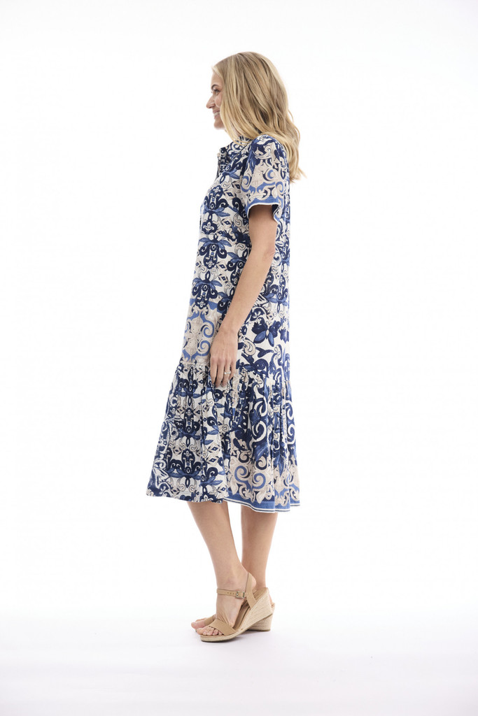 Women's Dresses | Monaco Patch Long Dress | ORIENTIQUE
