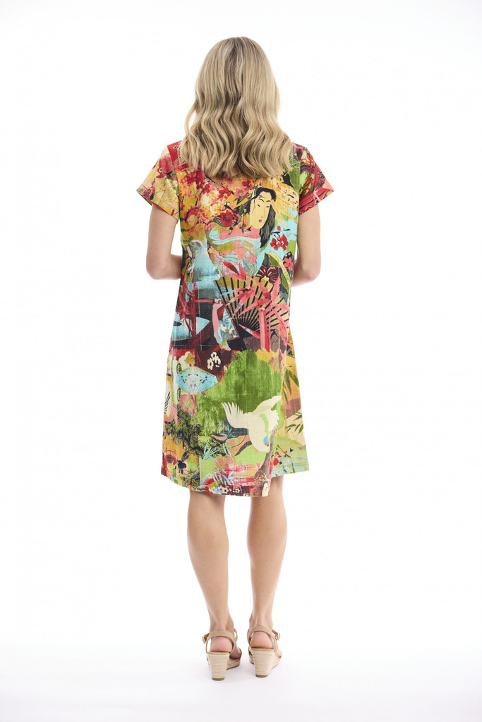 Women's Dresses | Jardin Exotique Patch Dress | ORIENTIQUE