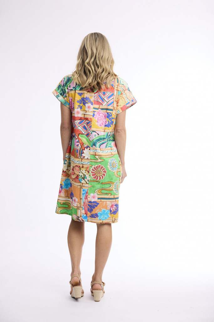 Women's Dresses | Garniers Reversible Short Sleeve Dress | ORIENTIQUE