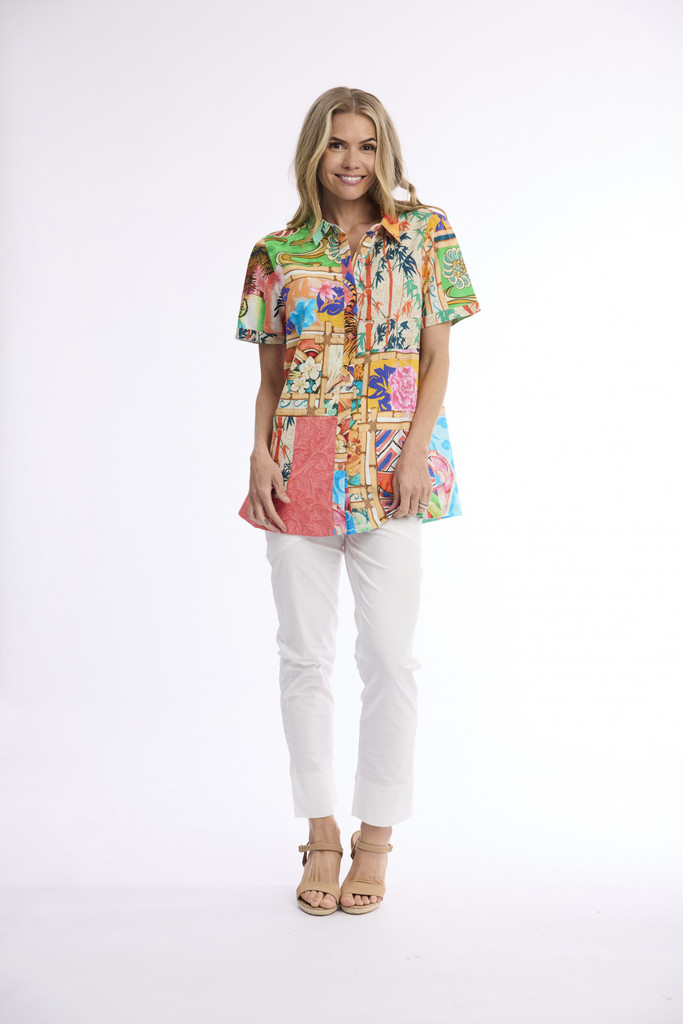 Women's Top | Garniers Patch Shirt | ORIENTIQUE