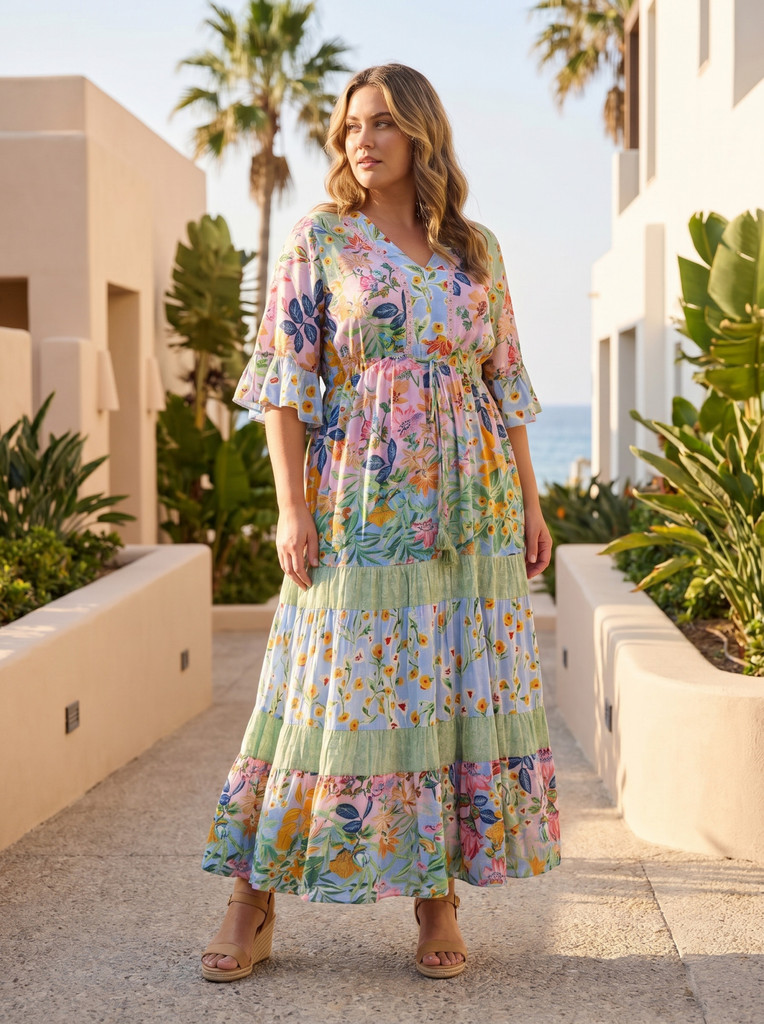 Women's Dresses | Sur Mer Maxi V Sleeveless Dress | ORIENTIQUE