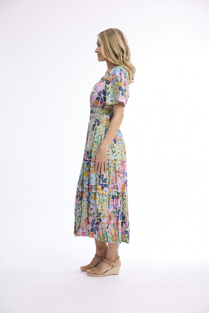 Women's Dresses | Sur Mer Maxi Short Sleeve Dress | ORIENTIQUE