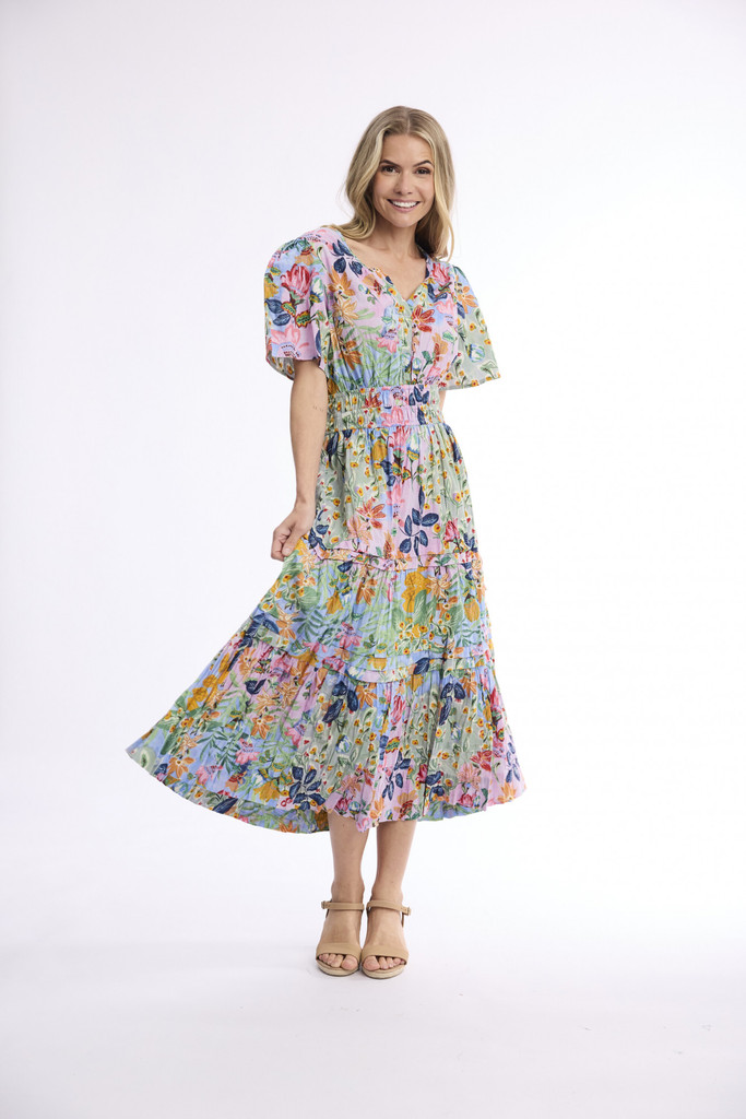 Women's Dresses | Sur Mer Maxi Short Sleeve Dress | ORIENTIQUE