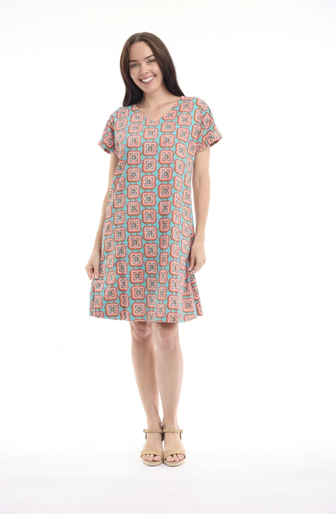 Women's Dresses | Sibili Reversible Short Sleeve Dress | ORIENTIQUE