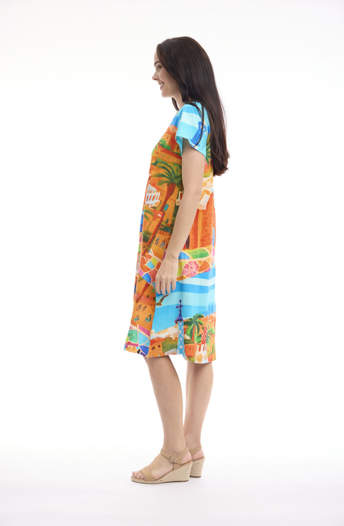 Women's Dresses |  Flair Crew Shift Dress | ORIENTIQUE