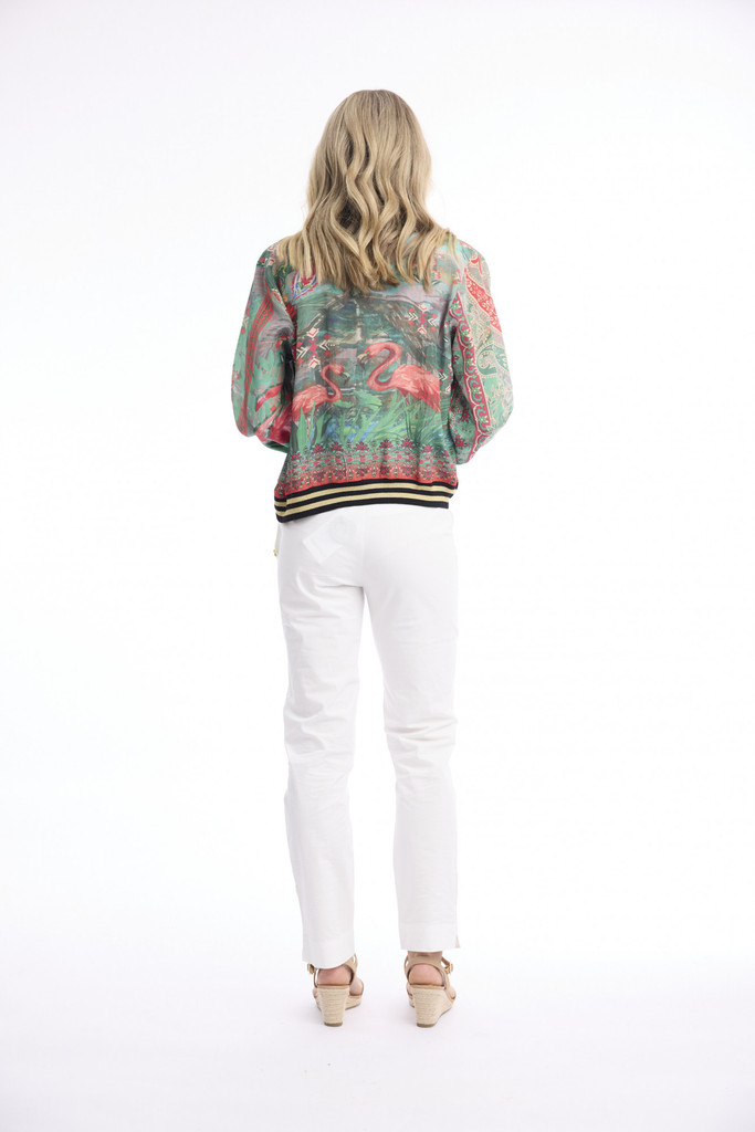 Women's Dresses | Digital Printed Jacket with Zipper  | ORIENTIQUE