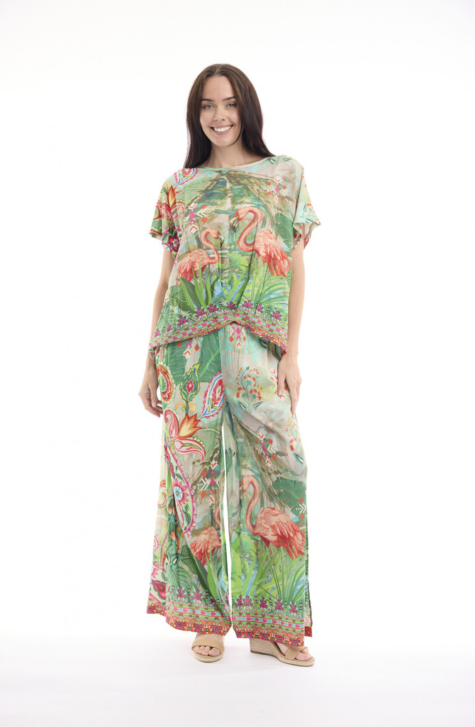 Women's Top | Digital Pleated Top | ORIENTIQUE