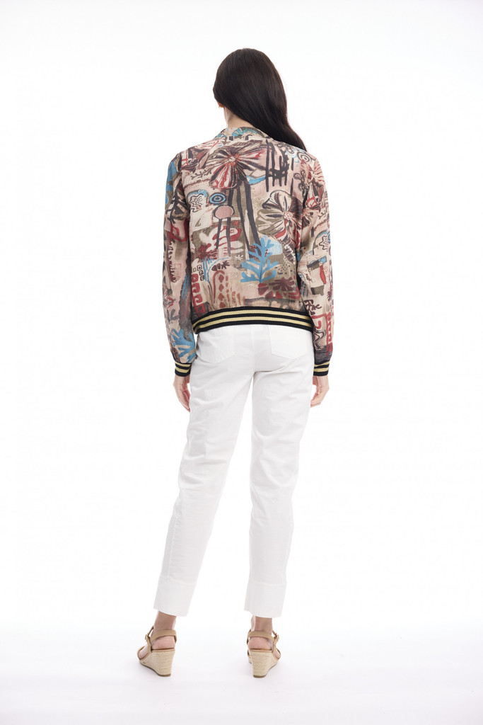 Women's Dresses | Digital Printed Jacket with Zipper  | ORIENTIQUE
