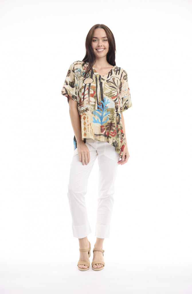 Women's Top | Digital Boxy Top | ORIENTIQUE