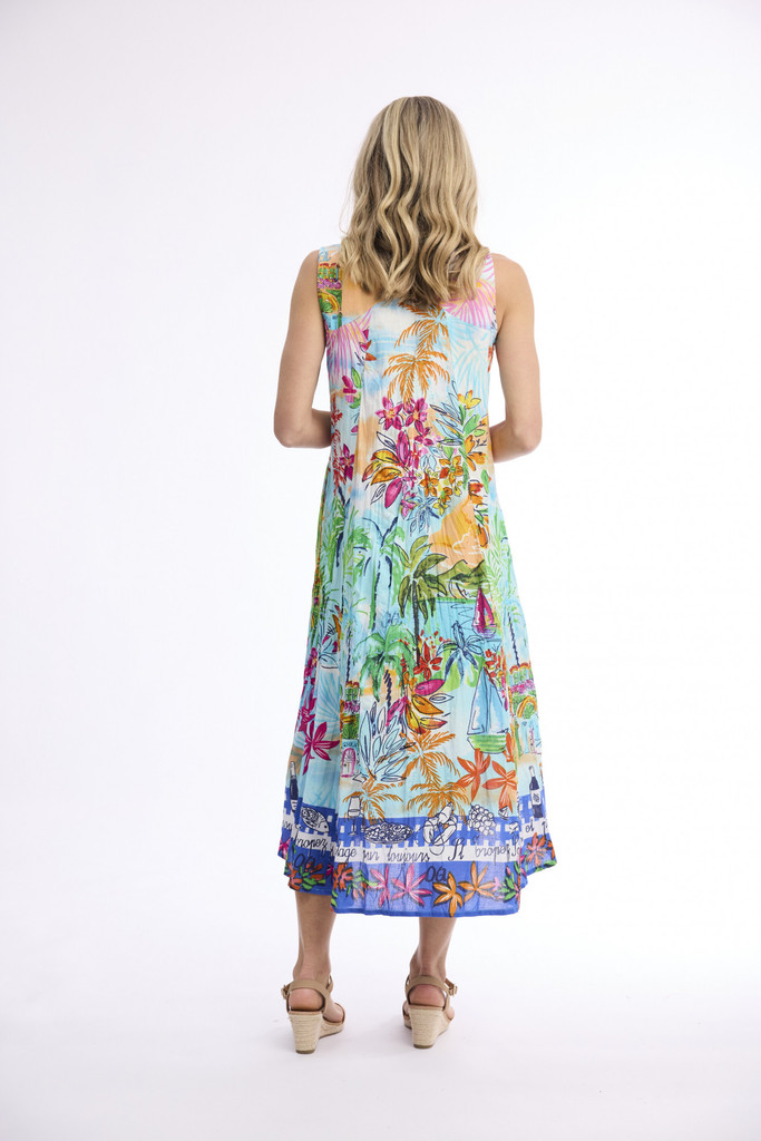Women's Dresses | Nice Maxi V Sleeveless Dress | ORIENTIQUE