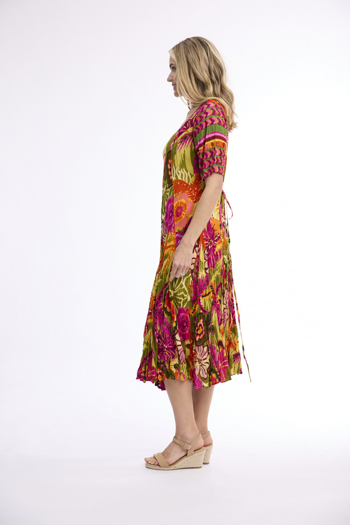 Women's Dresses | Tahiti Godet Dress | ORIENTIQUE