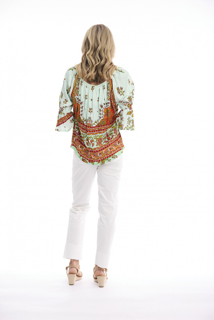 Indian Border Green Boho Top Tassel by Orientique | Alibi Online Australia
