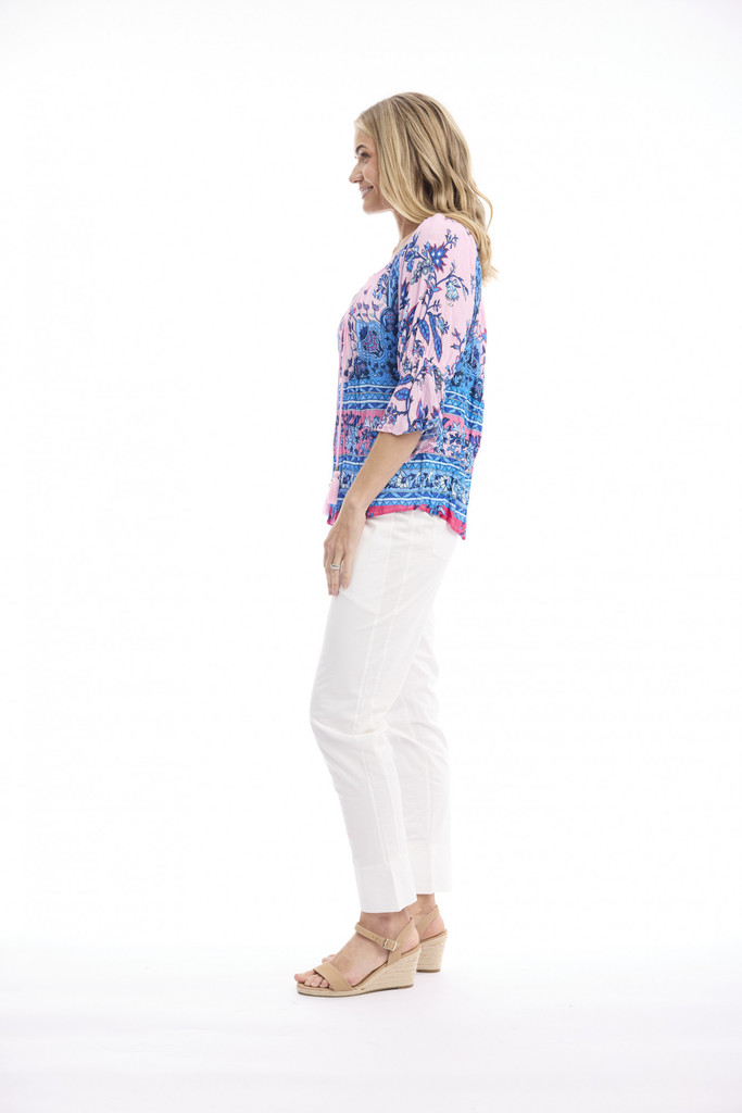 Indian Border Pink Boho Top Tassel by Orientique | Alibi Online Australia
