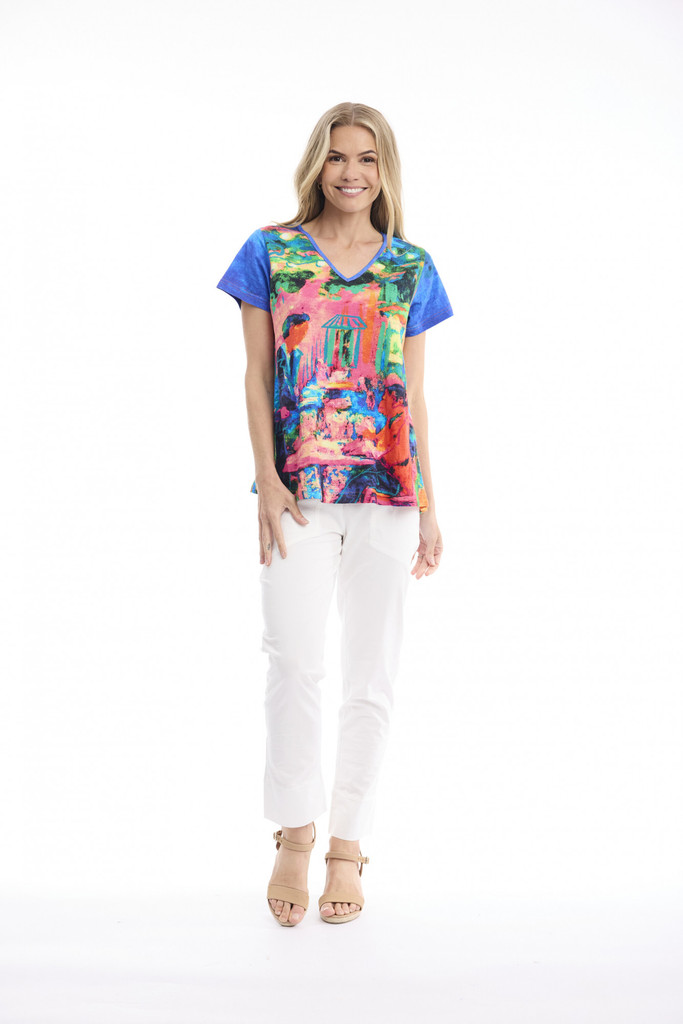 Women's Top | Contemporary V T-Shirt  | ORIENTIQUE