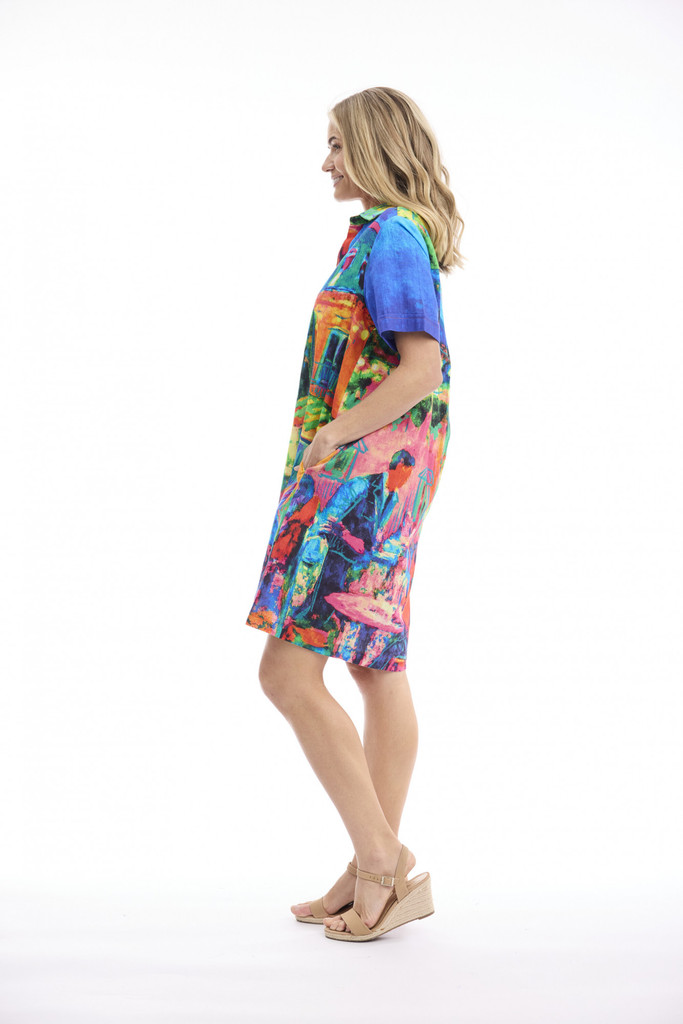 Women's Dresses | Boxy Collar Dress | ORIENTIQUE