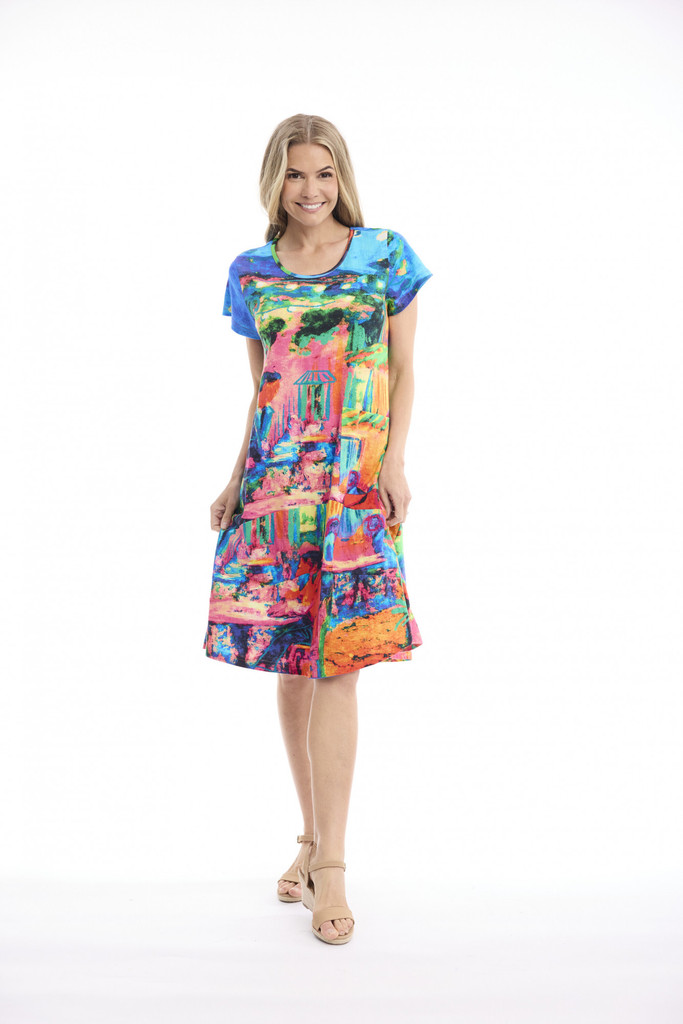 Women's Dresses |  Flair Crew Shift Dress | ORIENTIQUE
