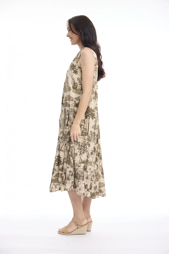 Loumarin Loumarin Dress Maxi V Sleeveless by Orientique | Alibi Online Australia
