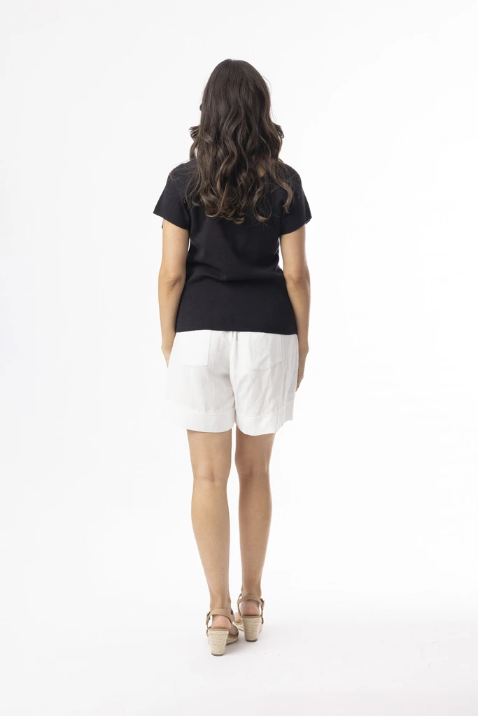 White Solid Embroidery Layers Collar  Dress | ORIENTIQUE Australia | Organic-cotton