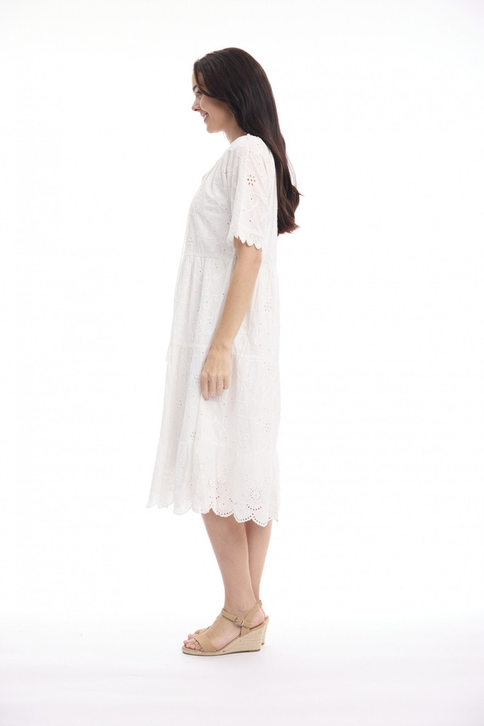 Women's Dresses | Broderie Layers Dress | ORIENTIQUE