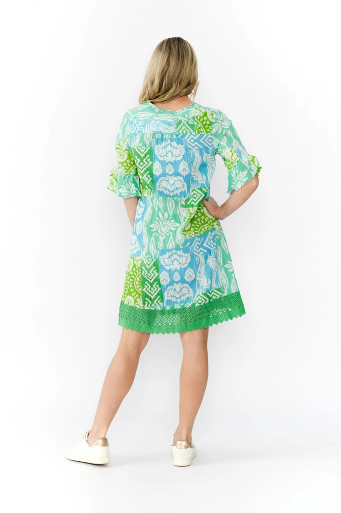 Women's Dresses | Hannah Short Sleeve Tunic Boho Dress | ONE SUMMER
