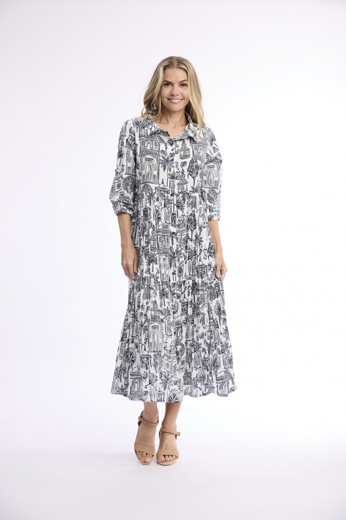 White Cassis Dress Collar Layers by Orientique | Alibi Online Australia
