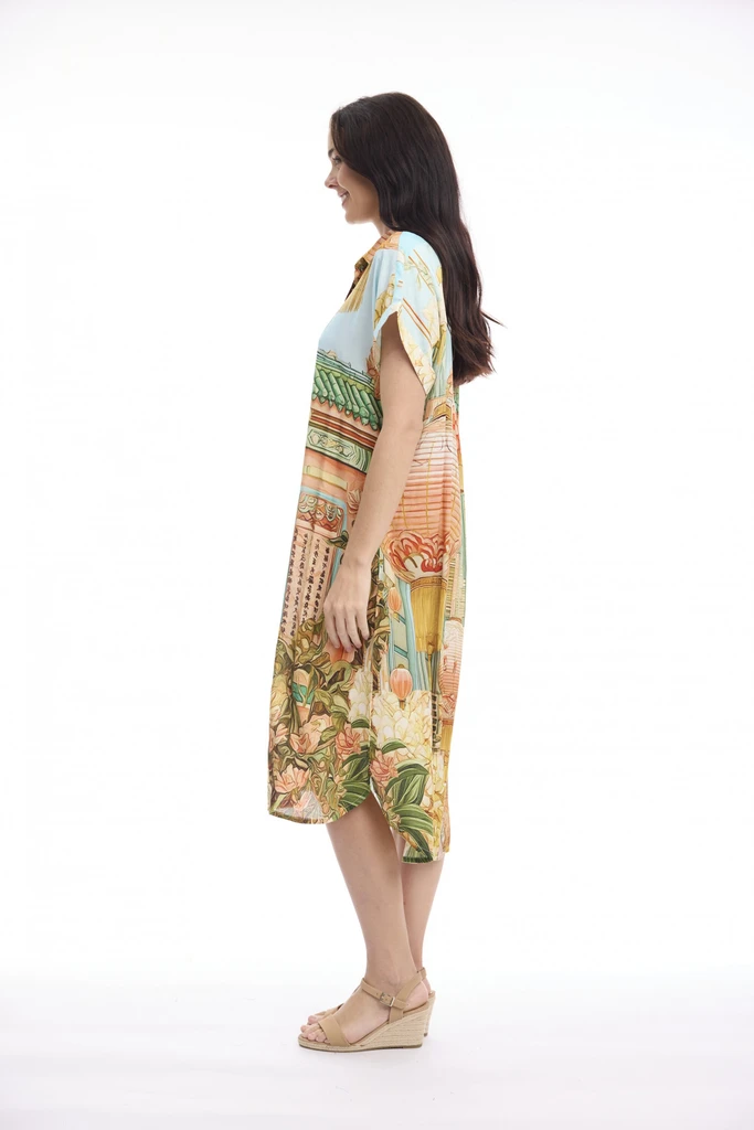 Oriental Dreams Digital Dress Shirt Collar by Orientique | Alibi Online Australia
