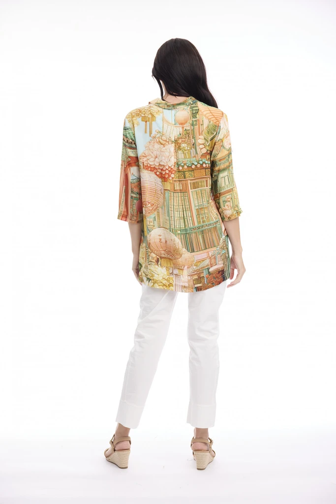 Oriental Dreams Digital Collared Shirt by Orientique | Alibi Online Australia

