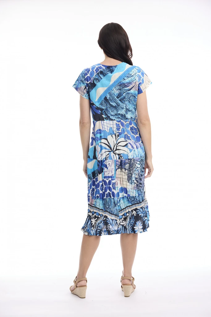 Nimes Nimes Dress Bias Front Pockets by Orientique | Alibi Online Australia
