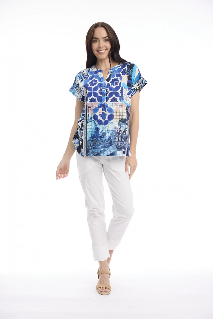 Nimes Nimes Top Placket by Orientique | Alibi Online Australia
