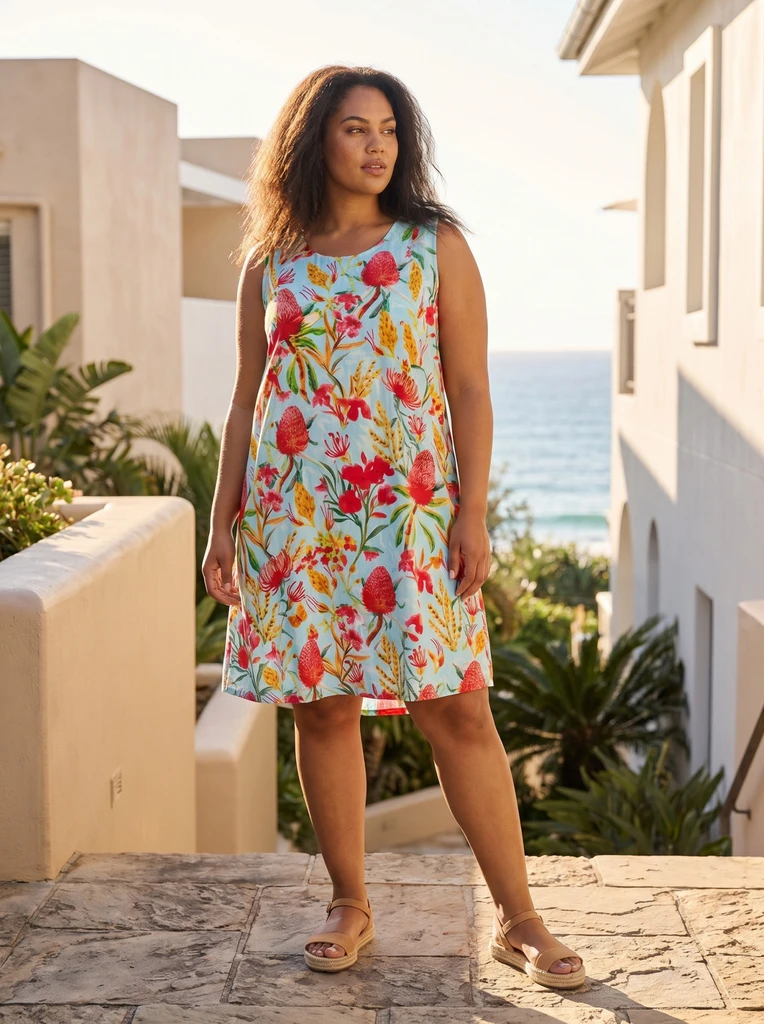 La Mala La Mala Dress Panel Sleeveless by Orientique | Alibi Online Australia
