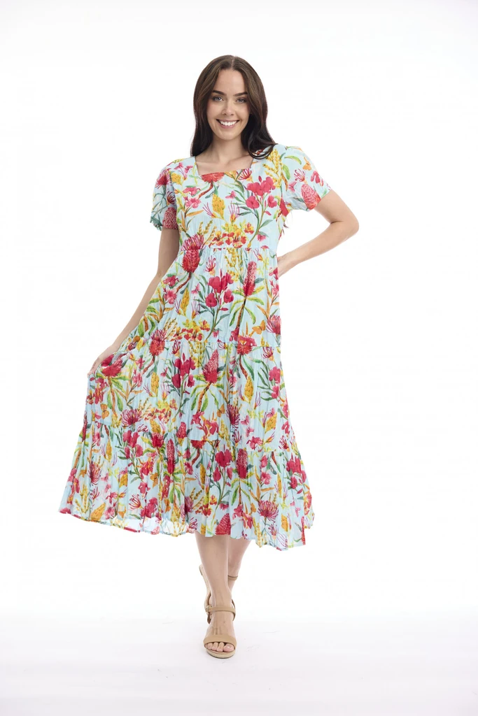 La Mala La Mala Dress Midi Square Neckline by Orientique | Alibi Online Australia
