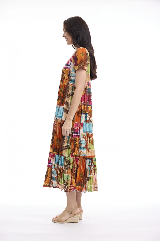 Perpignan Perpignan Dress Midi Square Neckline by Orientique | Alibi Online Australia
