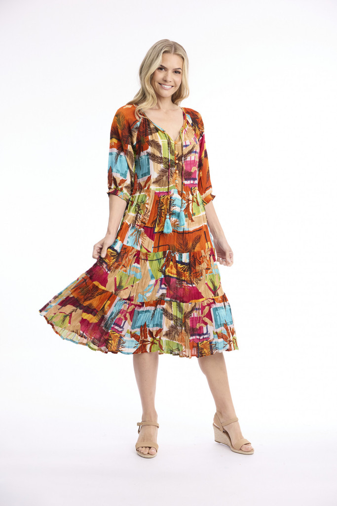 Perpignan Perpignan Dress Layers Puff Sleeve by Orientique | Alibi Online Australia
