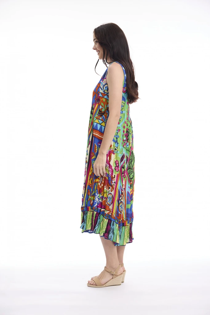 Bonnieux Bonnieux Dress Maxi V Sleeveless by Orientique | Alibi Online Australia
