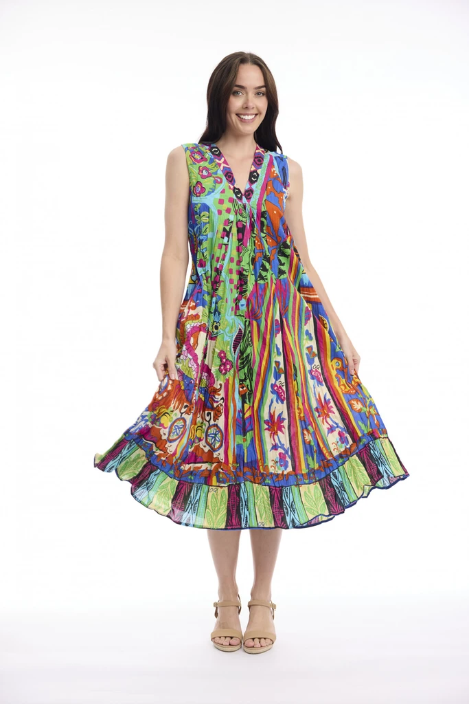 Bonnieux Bonnieux Dress Maxi V Sleeveless by Orientique | Alibi Online Australia
