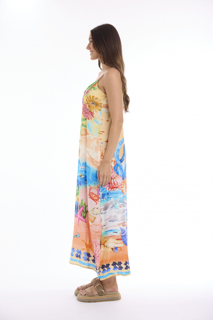 Women's Dresses | Kaftan Maxi Strappy Dress | ESCAPE 